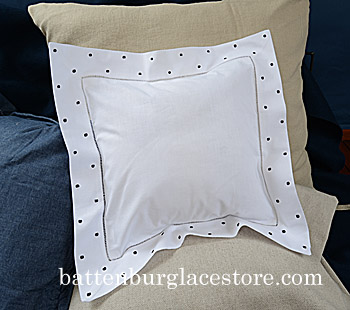 Square pillow. Black color Swiss style Polka dots.12 SQ pillow. - Click Image to Close